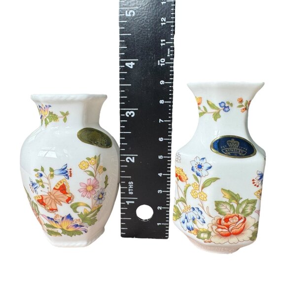 Aynsley Cottage Garden China Pin Dish & 2 Mini Bud Vases Discontinued‎ Pattern - Picture 14 of 14